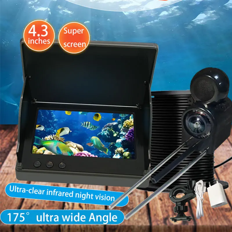 Fish Finder Battery - YS43A 4,3-дюймовый детектор рыбы, подводный эхолот,