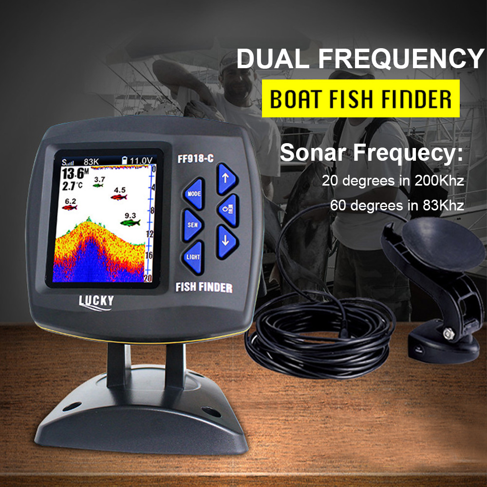 Цветной экран, проводной рыбол – обзор и цена Fish Finder Gps